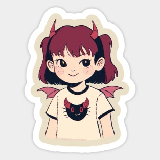 Сute demon girl Sticker